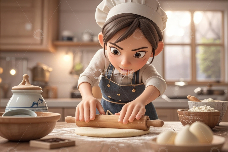 高清大图下载【趣麦麦图】美食主食面食和面高清特写