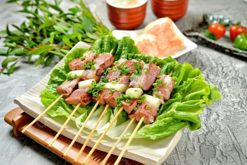 高清大图下载【趣麦麦图】一盘美味的烤串