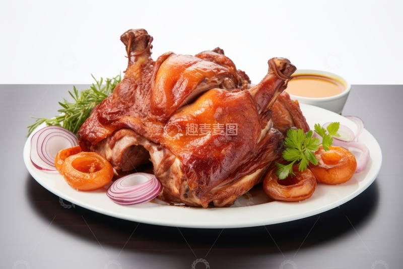 高清大图下载【趣麦麦图】一盘美味的烤鸡2