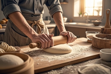 美食主食面食和面高清特写2