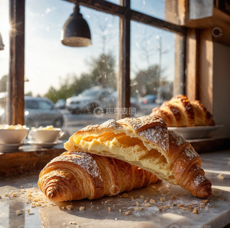 高清大图下载【趣麦麦图】羊角面包可颂1