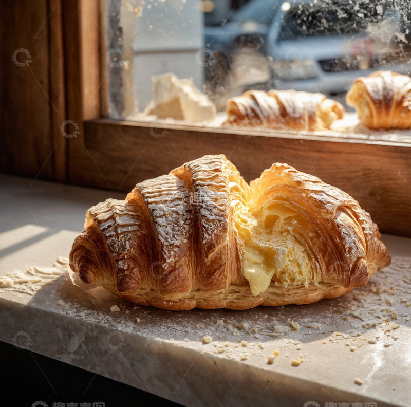 高清大图下载【趣麦麦图】羊角面包可颂4