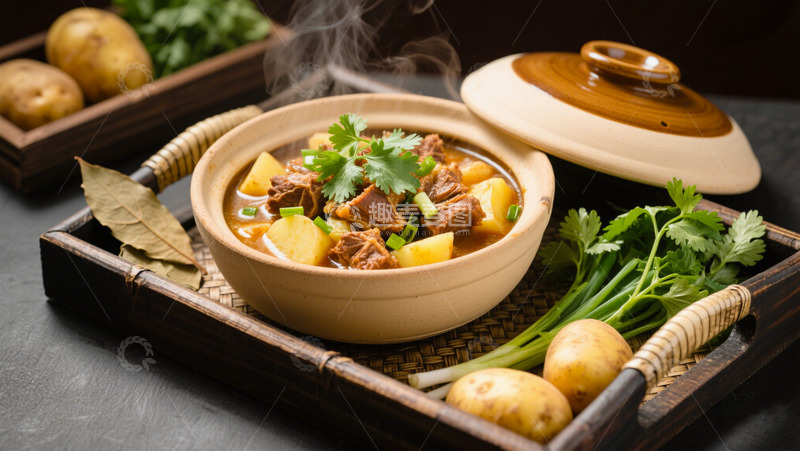 高清大图下载【趣麦麦图】土豆炖牛腩摄影图1