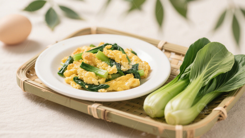 高清大图下载【趣麦麦图】时蔬炒鸡蛋摄影图