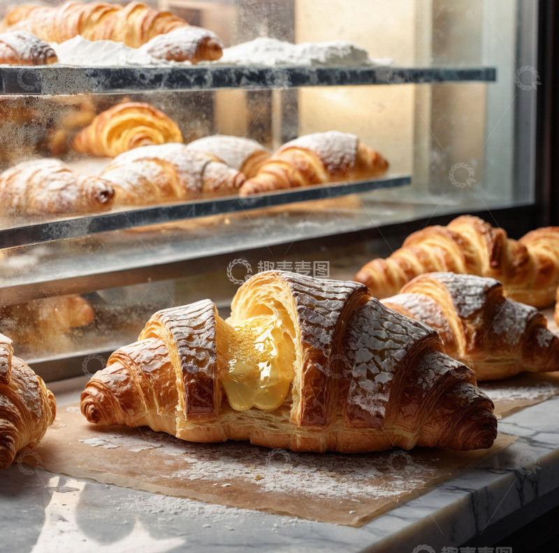 高清大图下载【趣麦麦图】羊角面包可颂5