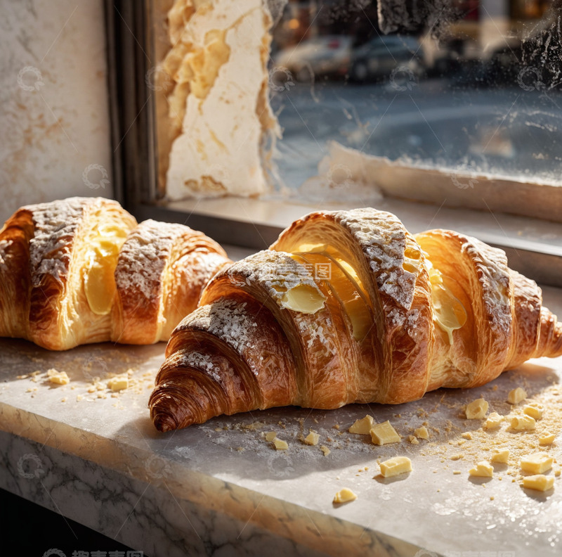 高清大图下载【趣麦麦图】羊角面包可颂2