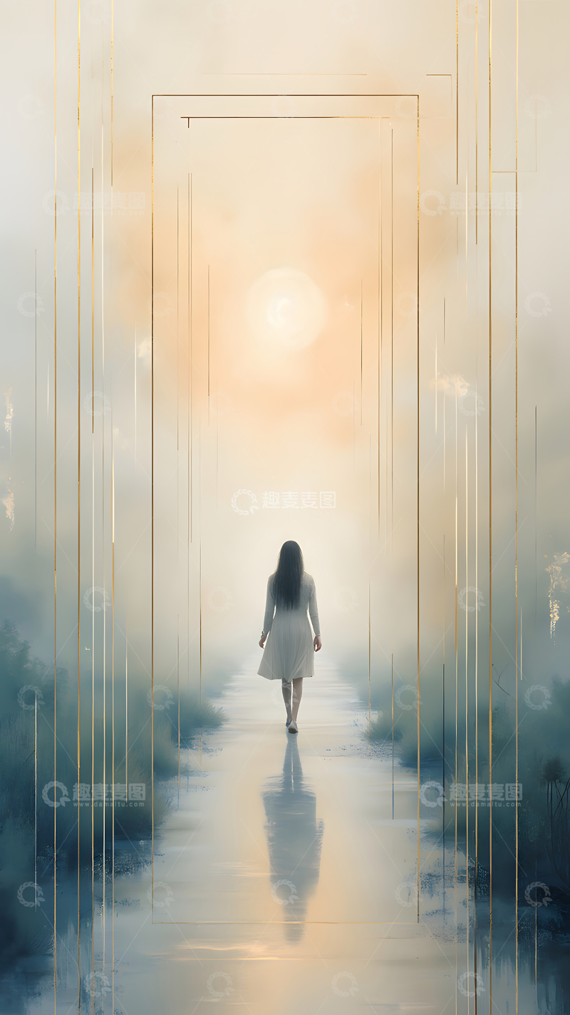 高清大图下载【趣麦麦图】抽象风格内心世界梦幻丝网编织神秘意境3