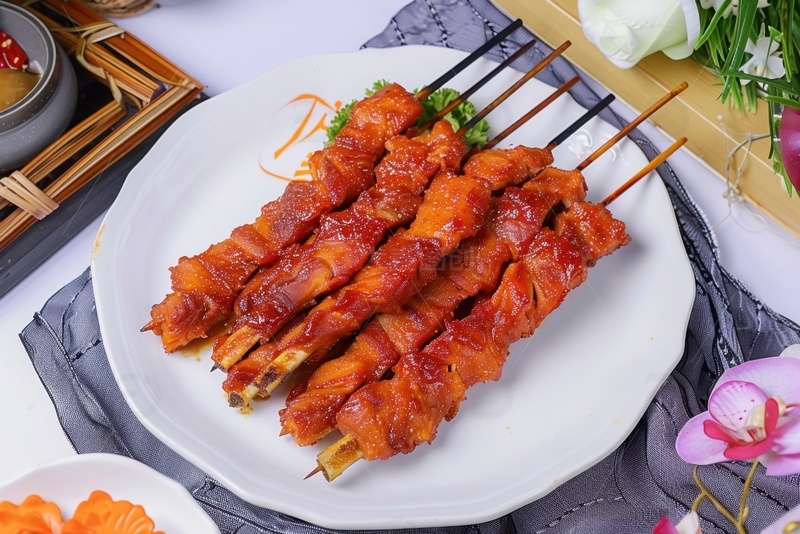 高清大图下载【趣麦麦图】一盘烤鸡柳美食