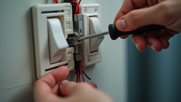 电工安装室内双控开关的瞬间