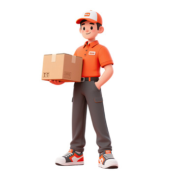 快递员箱子包裹