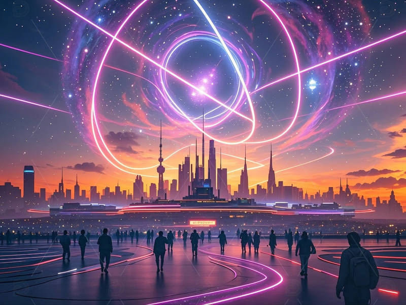 梦幻广场光线特效