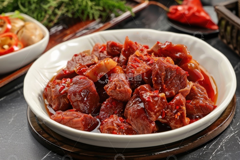 高清大图下载【趣麦麦图】一盘酱牛肉美食