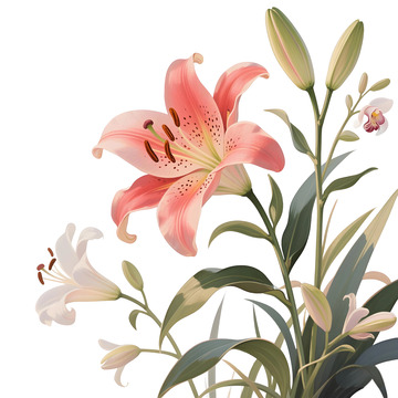 花草插画免扣素材10