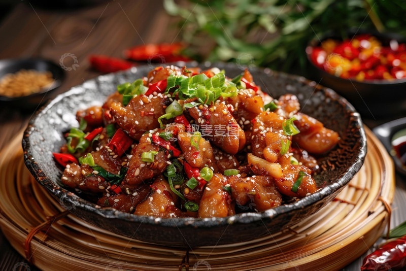 高清大图下载【趣麦麦图】干锅辣子鸡美食1