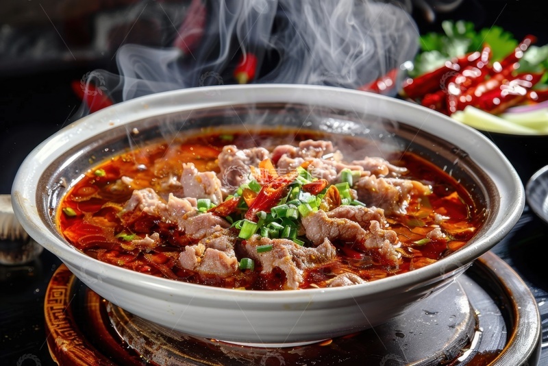 高清大图下载【趣麦麦图】一盘麻辣肉片