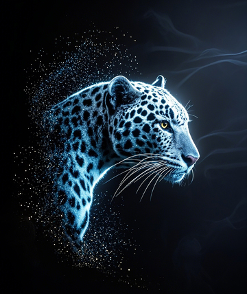 粒子组成的豹子1