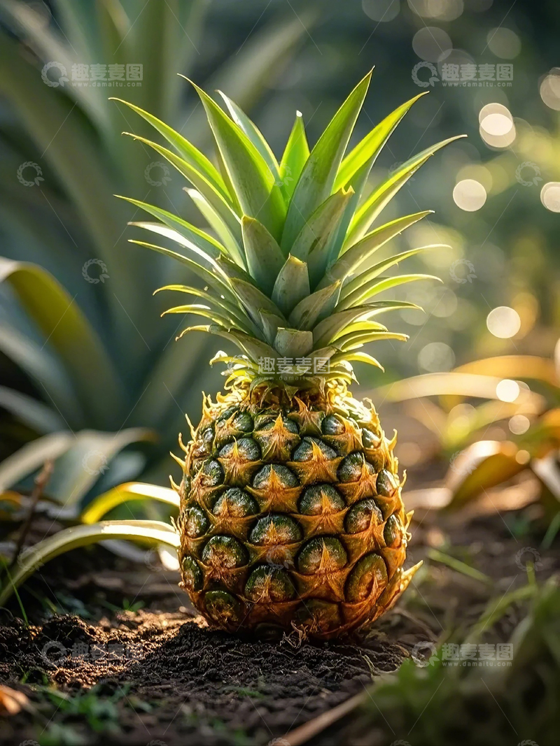 高清大图下载【趣麦麦图】地里新鲜的菠萝