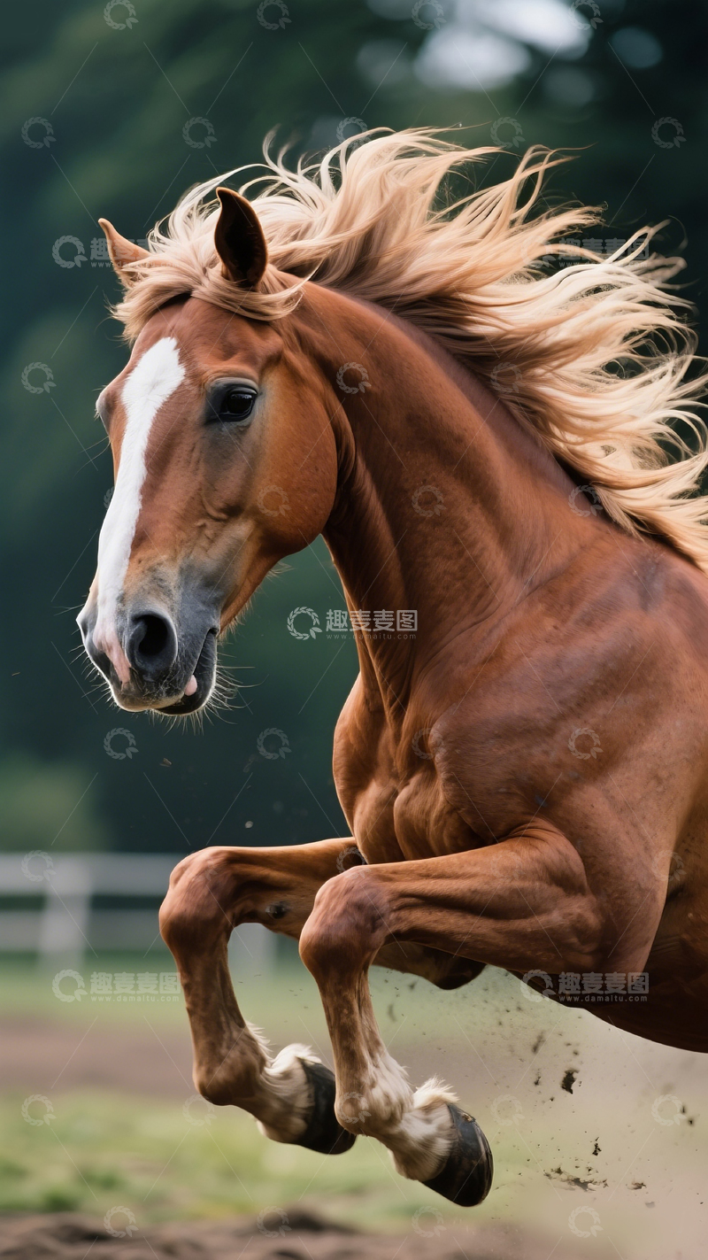 高清大图下载【趣麦麦图】奔跑的马1