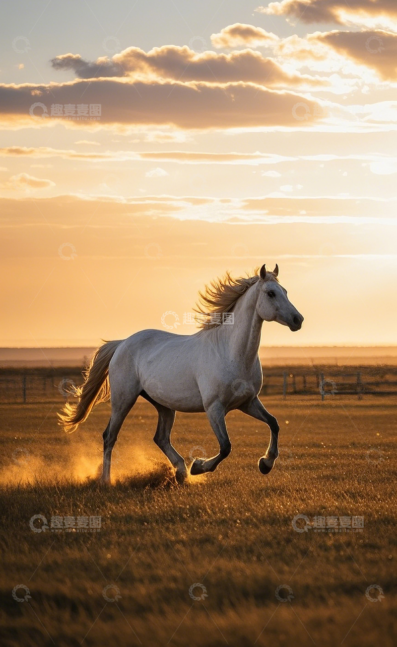 高清大图下载【趣麦麦图】奔跑的马3