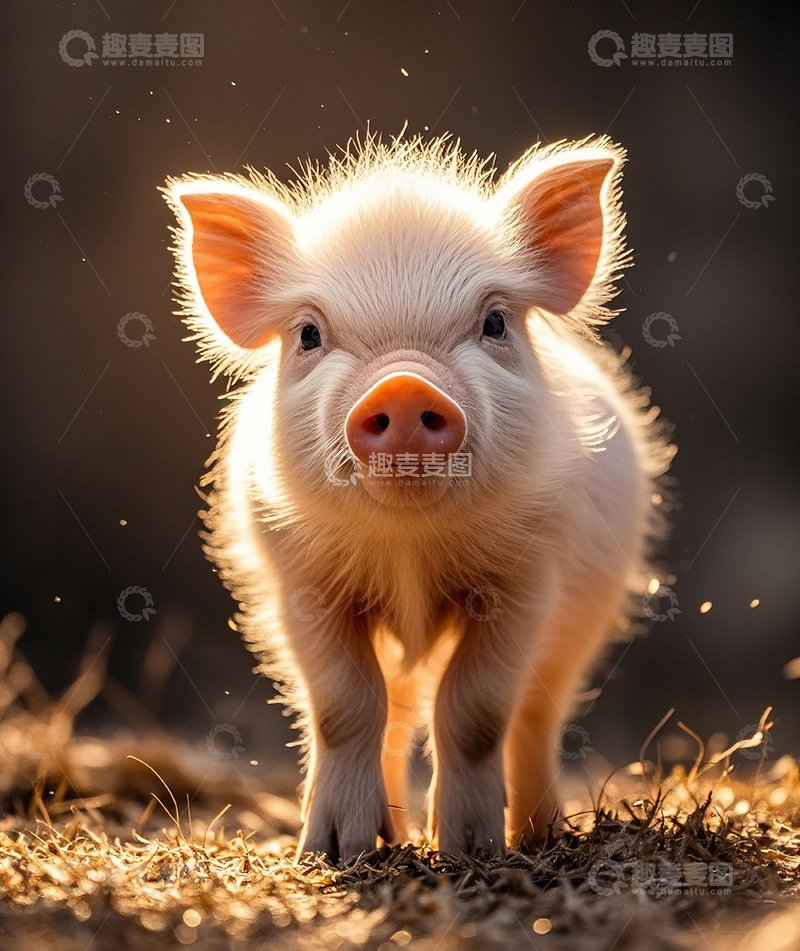 高清大图下载【趣麦麦图】小猪特写1