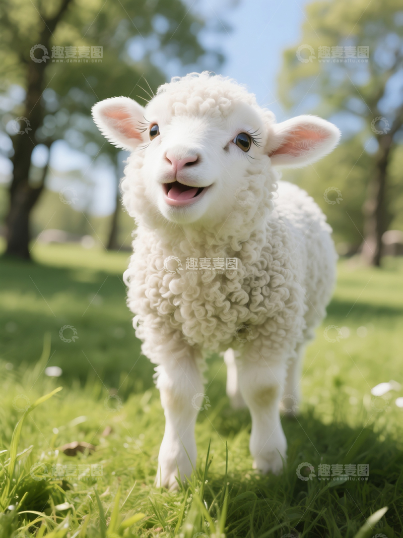 高清大图下载【趣麦麦图】小羊特写1
