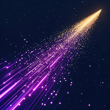 紫色流星粒子特效