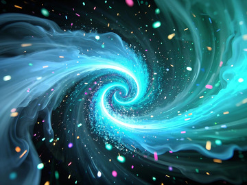 青色烟雾粒子特效