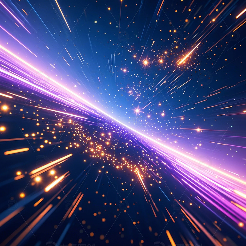 紫色粒子光线特效