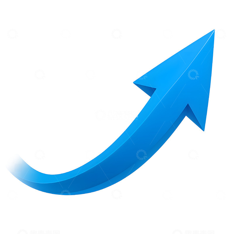 高清大图下载【趣麦麦图】立体蓝色箭头设计图标