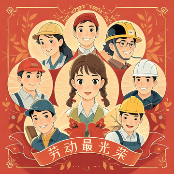 五一劳动节插画4