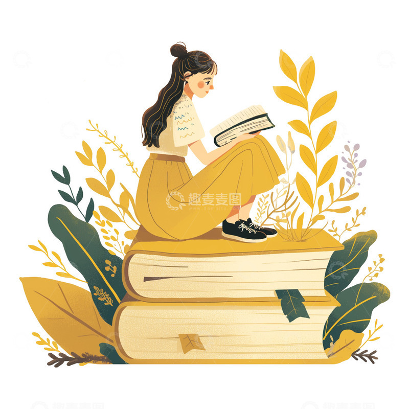 高清大图下载【趣麦麦图】高考学生学习免抠元素4