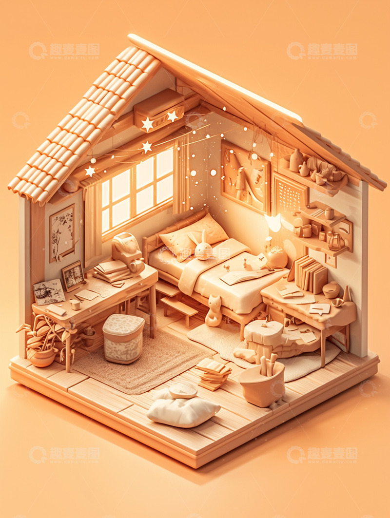 高清大图下载【趣麦麦图】唯美梦幻迷你小屋32