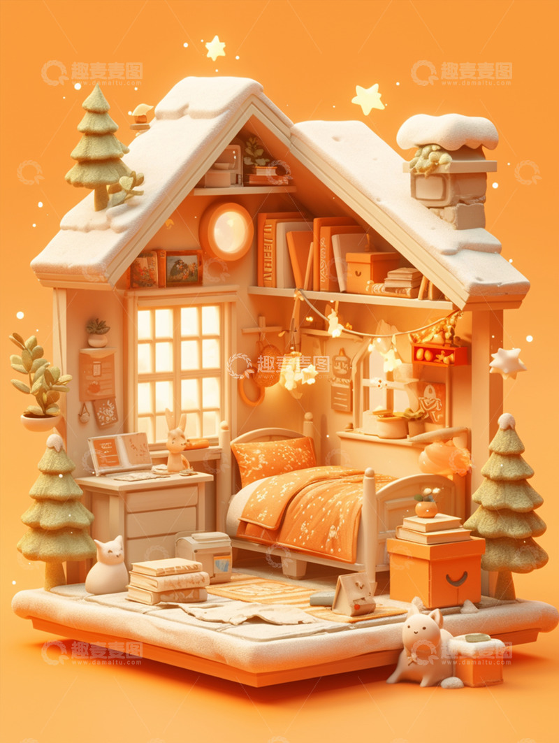 高清大图下载【趣麦麦图】唯美梦幻迷你小屋24