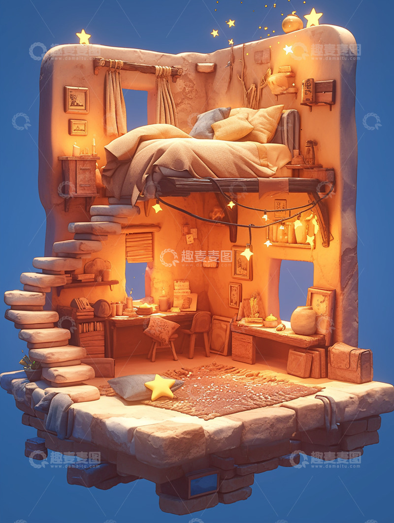 高清大图下载【趣麦麦图】唯美梦幻迷你小屋19