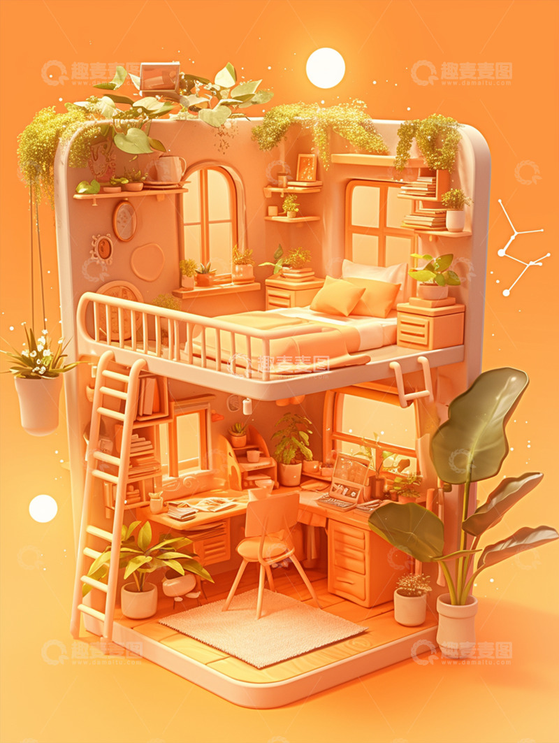 高清大图下载【趣麦麦图】唯美梦幻迷你小屋20