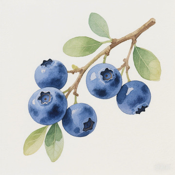淡彩水果蓝莓图片