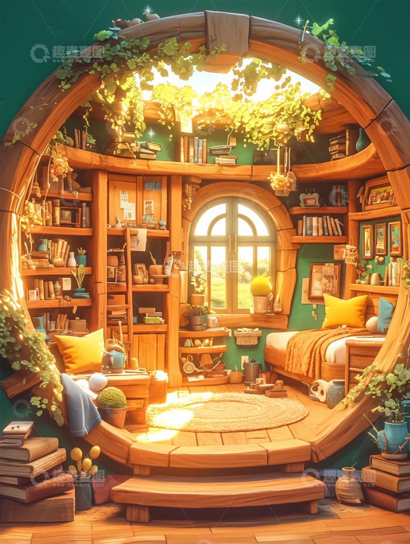 高清大图下载【趣麦麦图】唯美梦幻迷你小屋18