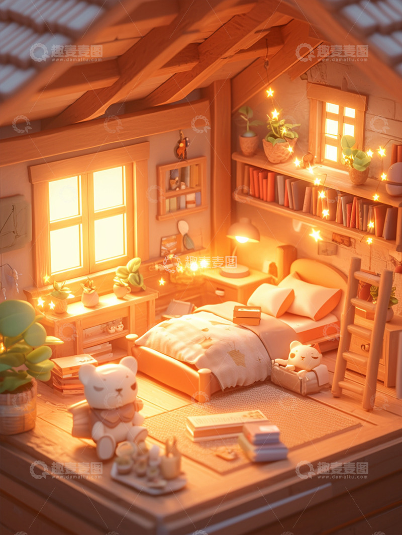 高清大图下载【趣麦麦图】唯美梦幻迷你小屋16