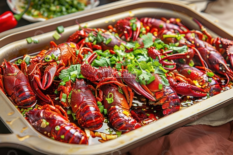 高清大图下载【趣麦麦图】爆炒麻辣小龙虾