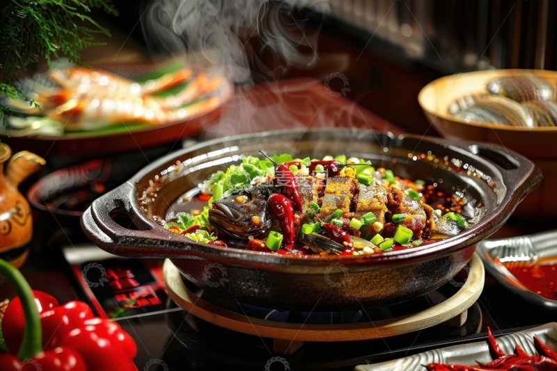 高清大图下载【趣麦麦图】美味的麻辣鱼肉