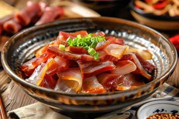 一碗美味的炒腊肉