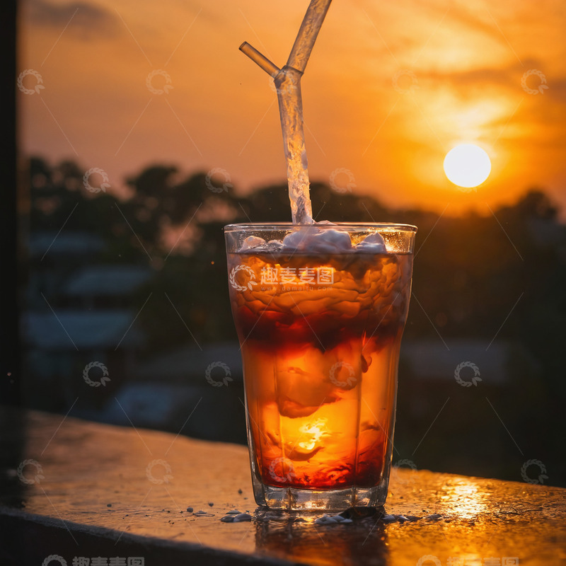 高清大图下载【趣麦麦图】泰式冰茶3