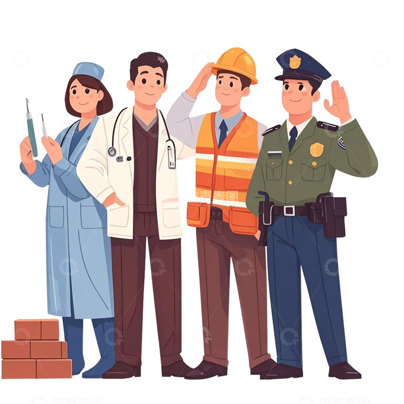 高清大图下载【趣麦麦图】五四青年节手绘插画