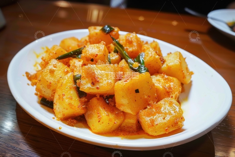 高清大图下载【趣麦麦图】一盘炒土豆块美食