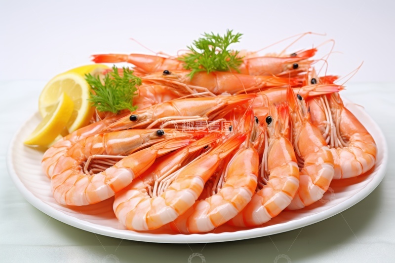 高清大图下载【趣麦麦图】一盘清蒸大虾美食
