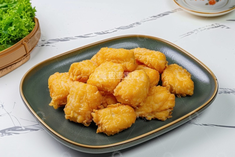 高清大图下载【趣麦麦图】一盘炸鸡块美食