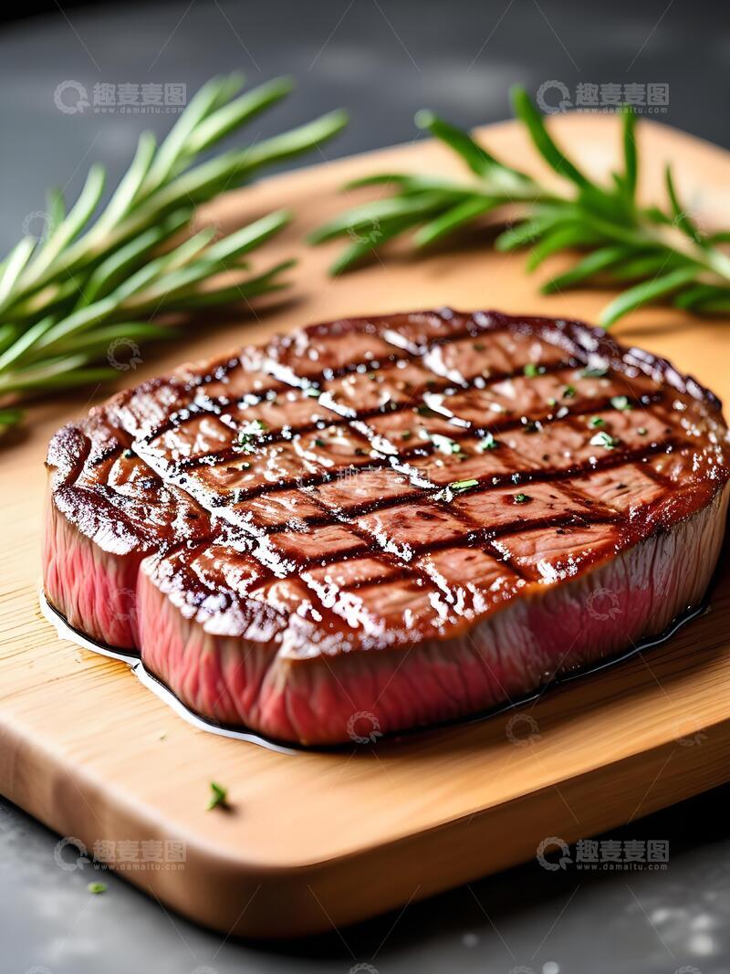 高清大图下载【趣麦麦图】创意杂志海鲜美食牛排牛肉广告摄影1