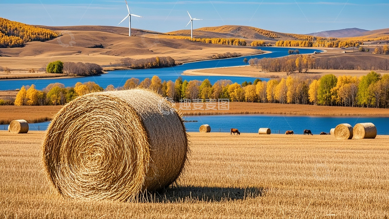 高清大图下载【趣麦麦图】秋日草原1