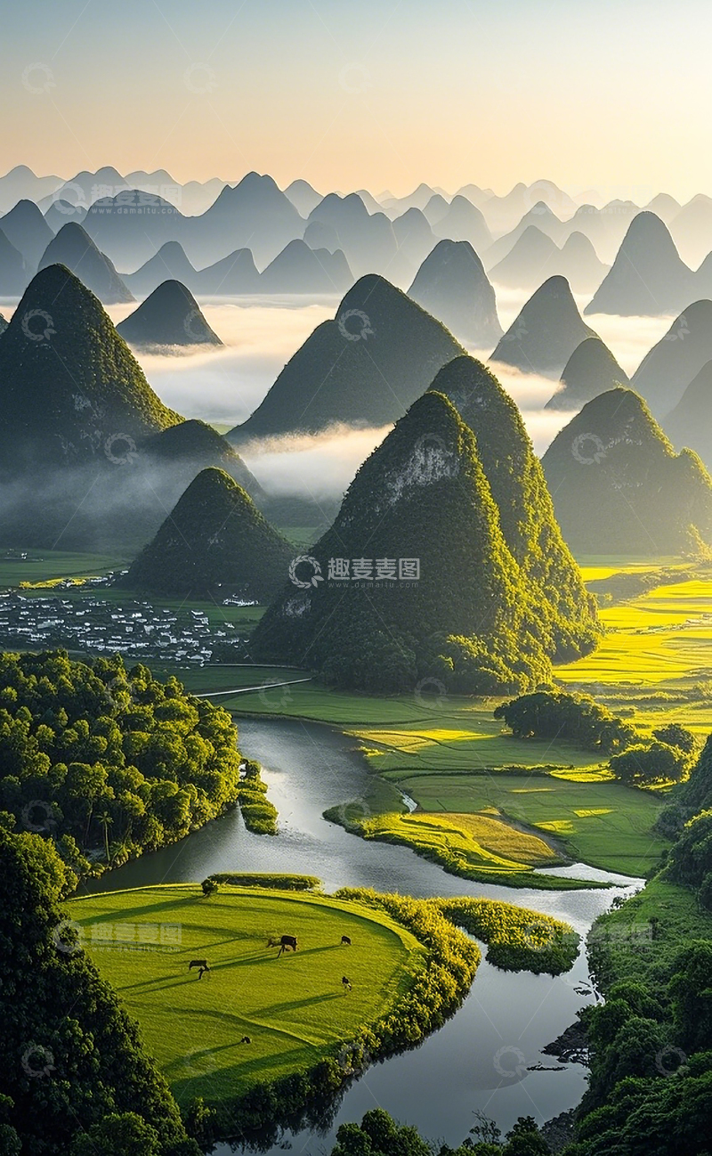 高清大图下载【趣麦麦图】桂林山水甲天下1
