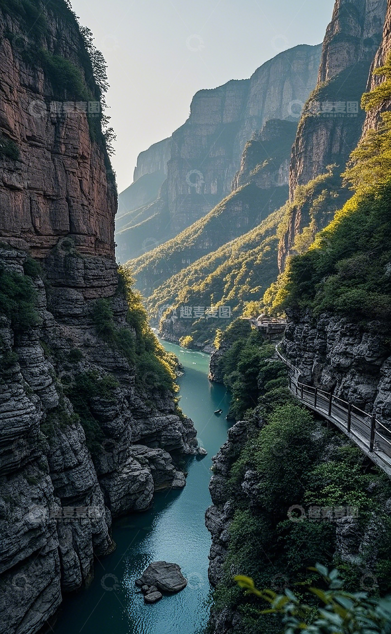 高清大图下载【趣麦麦图】-南太行山峡谷1